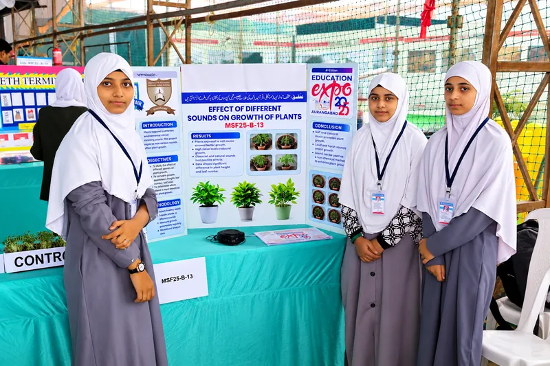School Science Fair Plant Growth Display